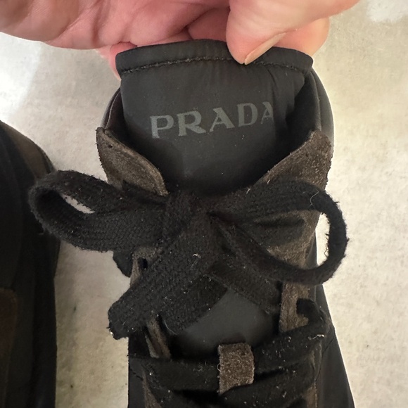 Prada Hightops US men's size 9 Gently worn Leather / nylon / suede / rubber - Picture 9 of 14